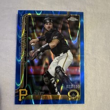 Topps 2025 Chrome Joey Bart Blue RayWave Refractor Pittsburgh Pirates #23/150