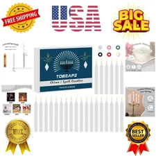 Spell Chime Candles 24 pcs White Candles, 4" Tall Unscented Mini Taper Candle...