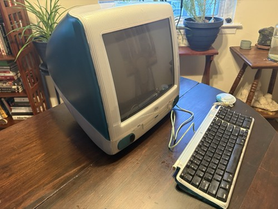 #ad #ad Vintage Bondi Blue iMac 1998 W All Parts In Original Packaging Works Great $350.00