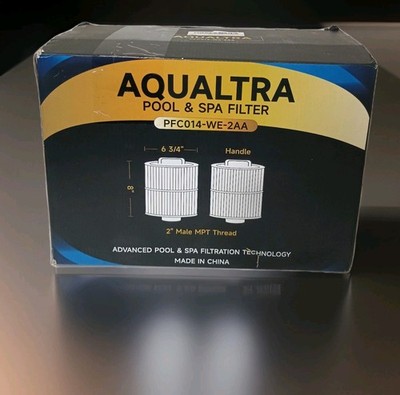 Aqualtra PFC014-WE-2AA 2PK Pool Filter Cartridges For PAS50SV-F2M Unicel 6CH-502