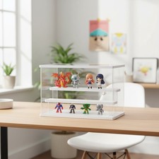 Acrylic Display Case 12.4x7x8.6in Dustproof Storage for Collectibles Jewelry