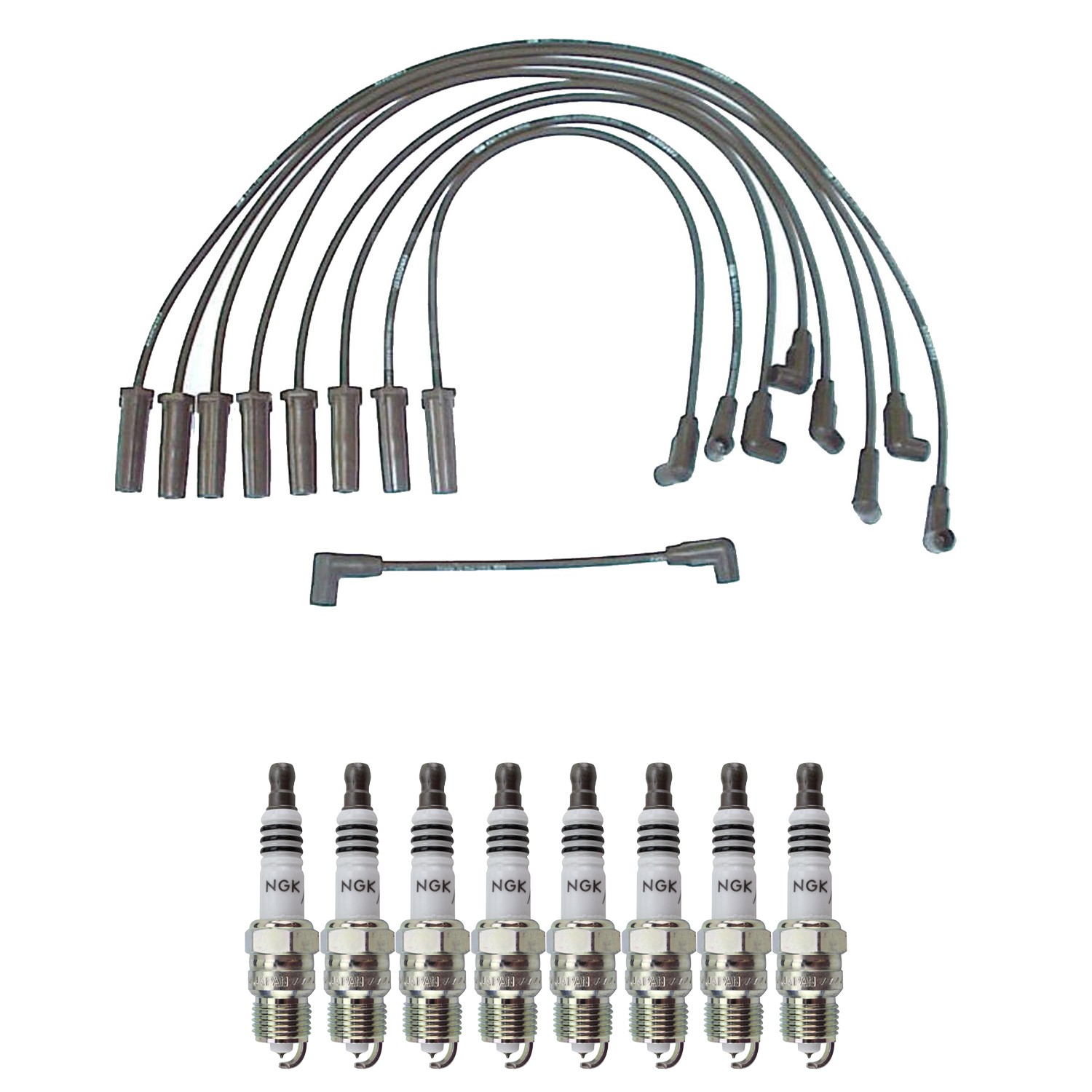 Denso Ignition Wires and NGK Spark Plugs Kit for Chevrolet K2500 94-95 7.4L V8