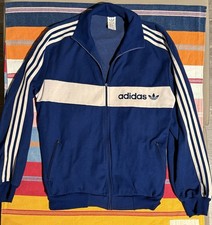 Rare Adidas Vintage 80s Athletic Track Jacket, Made in Yugoslavia, Size XL M 