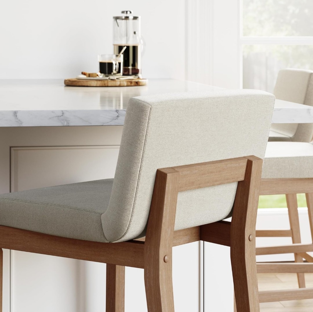 Nathan James Gracie Modern Counter Height Bar Stool with Back, Counter Stool ...