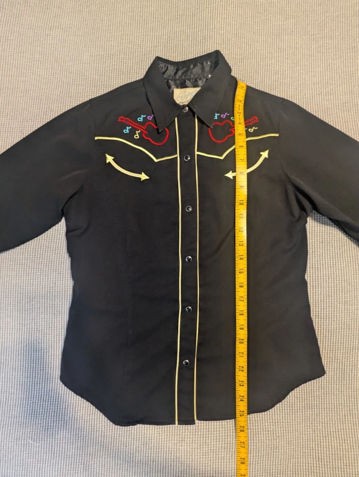 Camisa vaquera vintage Roper rock & roll occidental para hombre talla mediana Foto 3 de 4