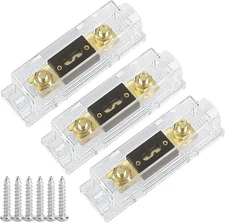 3 Pack 300 AMP ANL Fuse Holder Block 0/2/4/8 Gauge AWG Car Audio 300A 1/0 Zero G