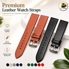 Genuine Leather Ladies Watch Strap 12–22mm Women’s Soft & Thin Replacement Band