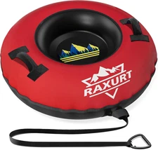 Heavy Duty Snow Tube with Premium Canvas Cover for Adults, 48'' Inflatable Snow 