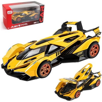 1/32 Lamborghini V12 Diecast Alloy Model Car Sound Light Pull Back Kids Toy Gift