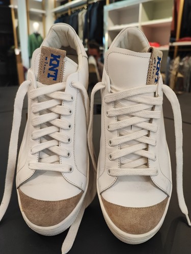 NWOB KITON KNT SNEAKERS SHOES CALF LEATHER SZ 42 EU 8 UK 9 US (S2.21)