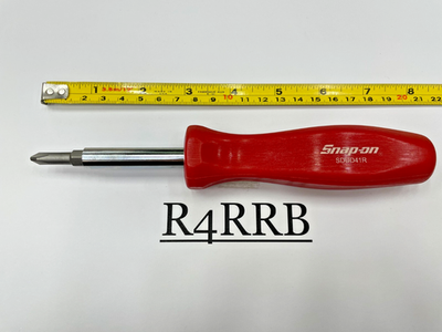 Snap-on Tools NEW RED Hard Grip Reversible Blade Screwdriver Set