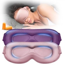 Weighted Eye Mask for Sleeping 2 Pack - 3D Contoured Sleep Masks for Women Me...
