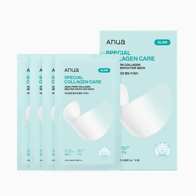 ANUA PDRN Collagen Melting Patch For Neck 0.02g x 4ea Firming Hydrating K-Beauty