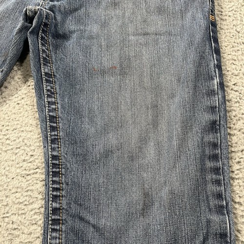 Ariat FR M3 Loose Straight Jeans Blue Distressed Mens Size 34/30 - Picture 5 of 15