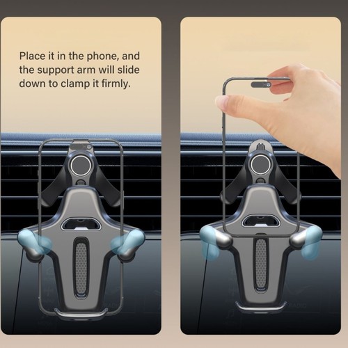 Tool Less Car Vent Phone Mount Universal Y Shaped Bracket Anti Slip ABS - Zdjęcie 7 z 10