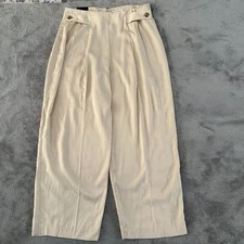 NWT Banana Republic Factory Pleated Wide Leg Pants 14 Tencel Lyocell Slacks