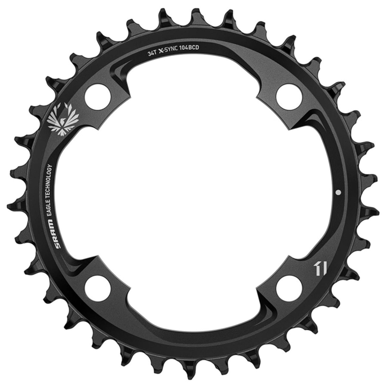 SRAM X-Sync 2 12-Speed 34T Aluminium Bike Chainring - 34T (104 BCD)