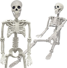 36" Skeleton Halloween Decorations, 3FT Realistic Full Body Movable Posable Join