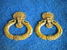 Vintage Messing Griffe F&uuml;llhorn Sonnenblumen franz&ouml;sischer Jugendstil