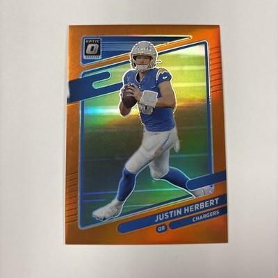2021 Donruss Optic JUSTIN HERBERT Orange Holo # /199  Chargers  47