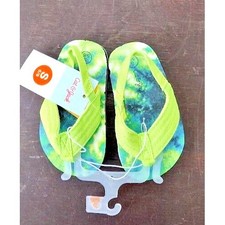 Cat Jack Toddler Kids S 5 6 Flip Flops Sandals Tie Dye Green Blue