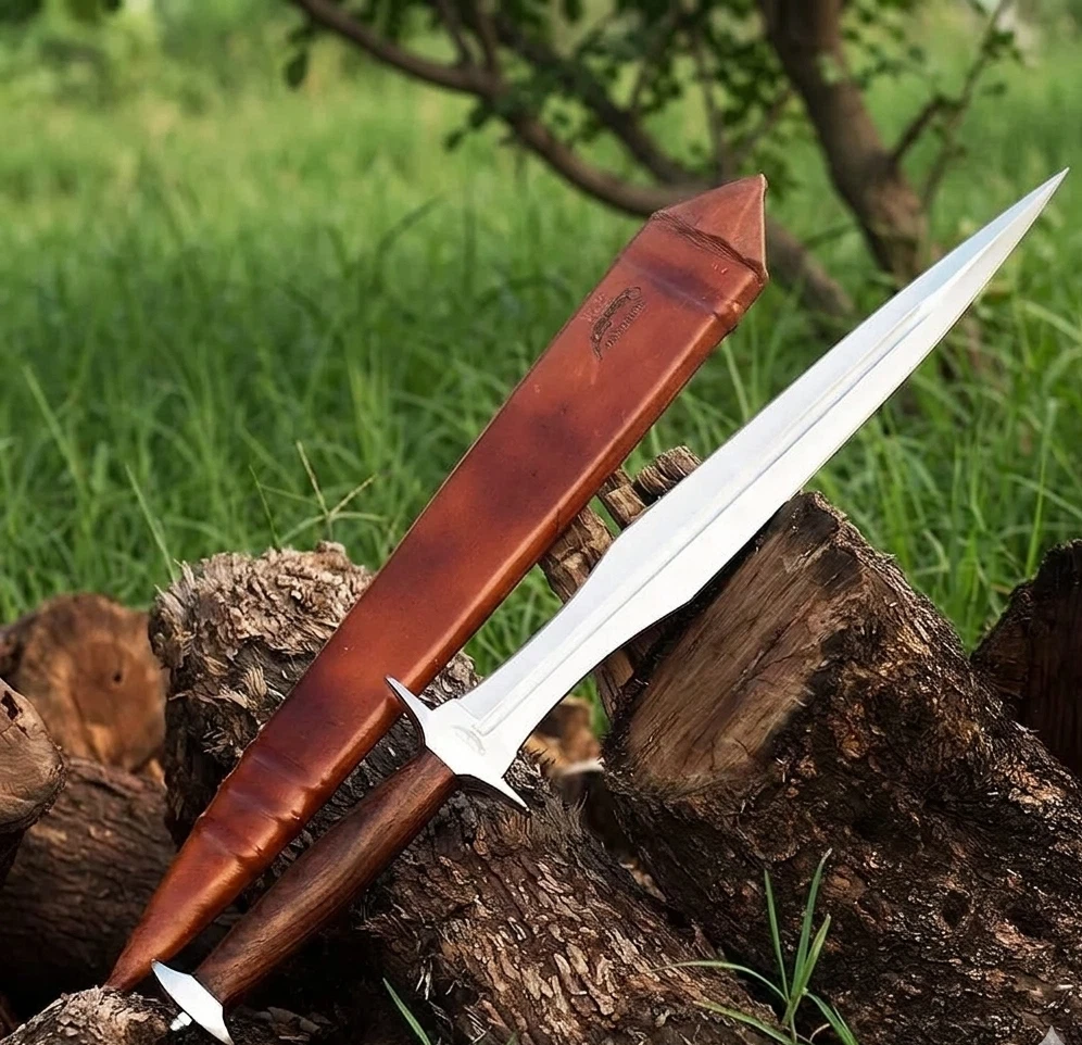 Handmade Stainless Steel Gladius Roman Warrior Short Battle Sword- Double Edged