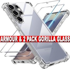 Clear Case For Samsung S25 FE / A17 / S26 Ultra Shockproof Silicone Phone Cover