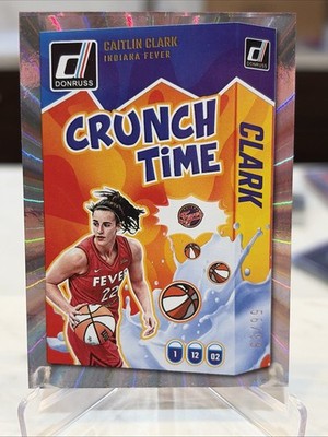 Caitlin Clark 2025 Panini Donruss WNBA CRUNCH TIME HOLO LASER /99 SSP! Fever