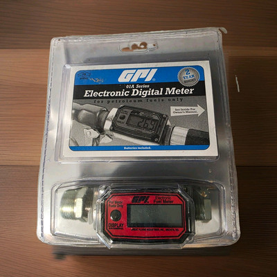 GPI 01A Series Electronic Digital Fuel Flow Meter, 1 in, 0.15-30 gpm