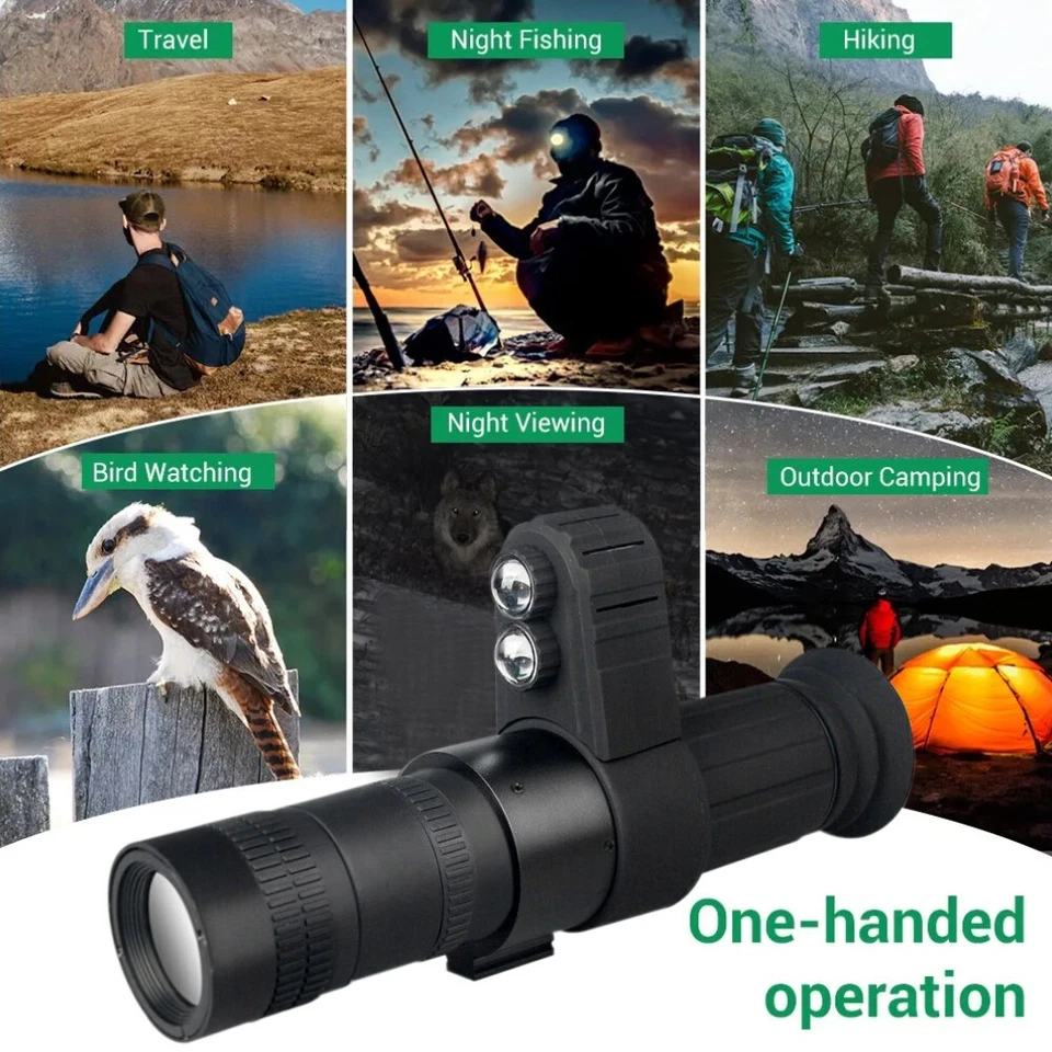 8-24X Digital Zoom Monocular 850nm IR Night Vision Telescope Cross Cursor S/cope - Image 4 of 4