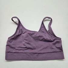 PINK Victoria's Secret Women Bra Large Purple Bralette Wireless Knit Racerback