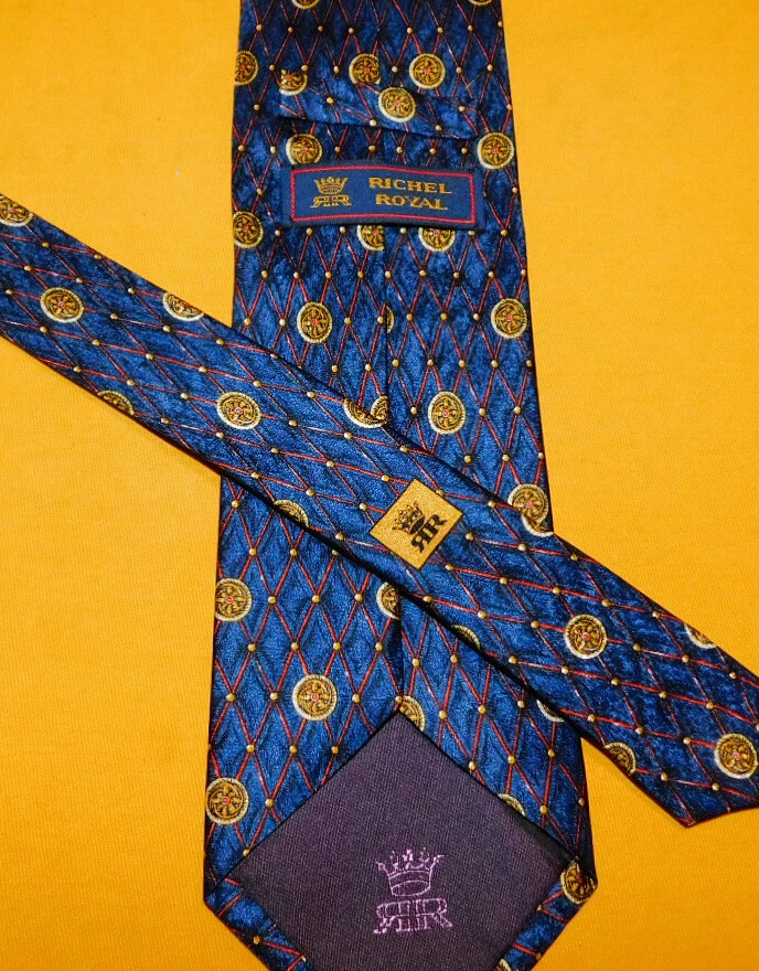 RICHEL ROYAL HECHO EN ESPAÑA DISCOS MULTICOLORES MOTIVO CORBATA - CORBATAS - CORBATAS DE DISEÑO. Foto 3 de 3