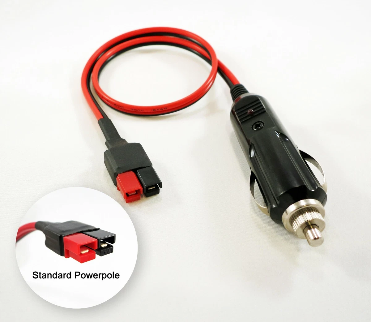 12V male car cigarette plug adapter fits ANDERSON POWERPOLE Sermos 15Amp  volt