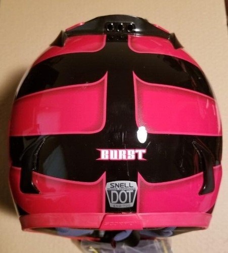 Scorpion EXO-700 Burst, Black/Red, Size Large Motorcycle Helmet, Aero Skirt, NIB - Picture 5 of 24