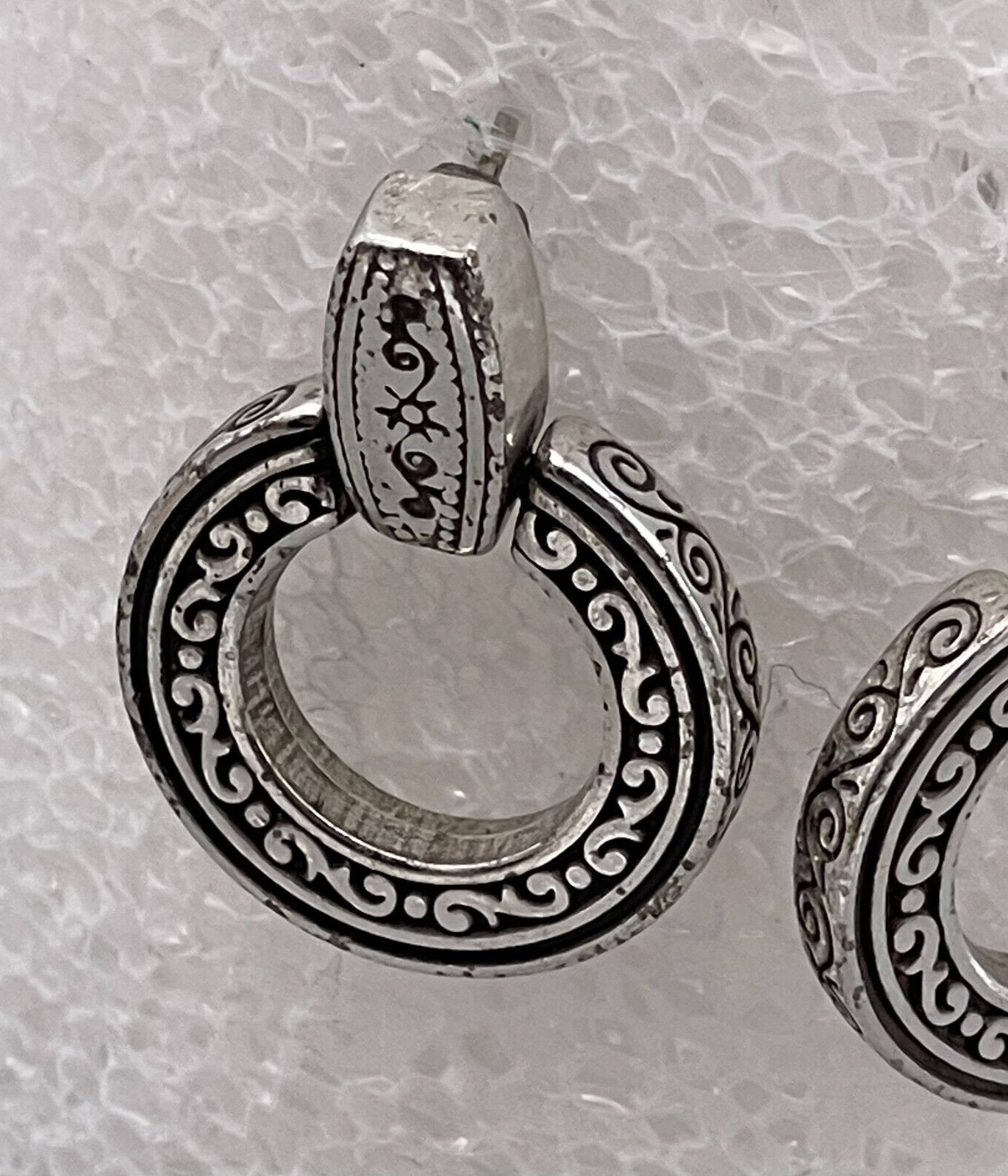 Brighton Round Drop Earrings Dangle Engraved Earr… - image 5