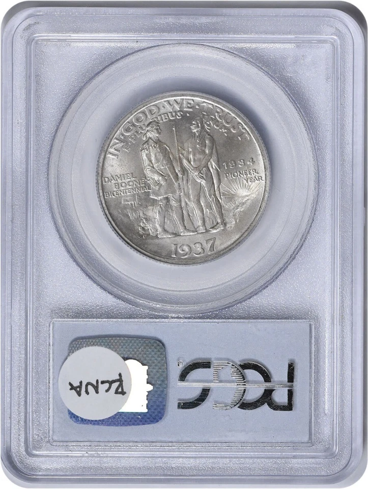 1937 Boone Commemorative Half MS66 PCGS Mint State 66 - Image 2 of 2