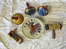 vintage tin musical instruments made in the USA