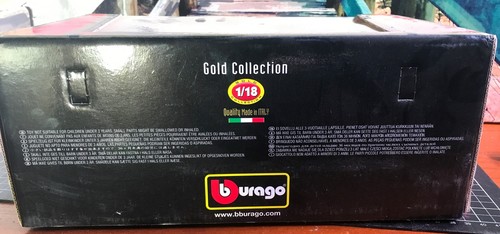 Burago Mini Cooper Gold Collection 1/18 Die-Cast Red Made in Italy New - Picture 3 of 7