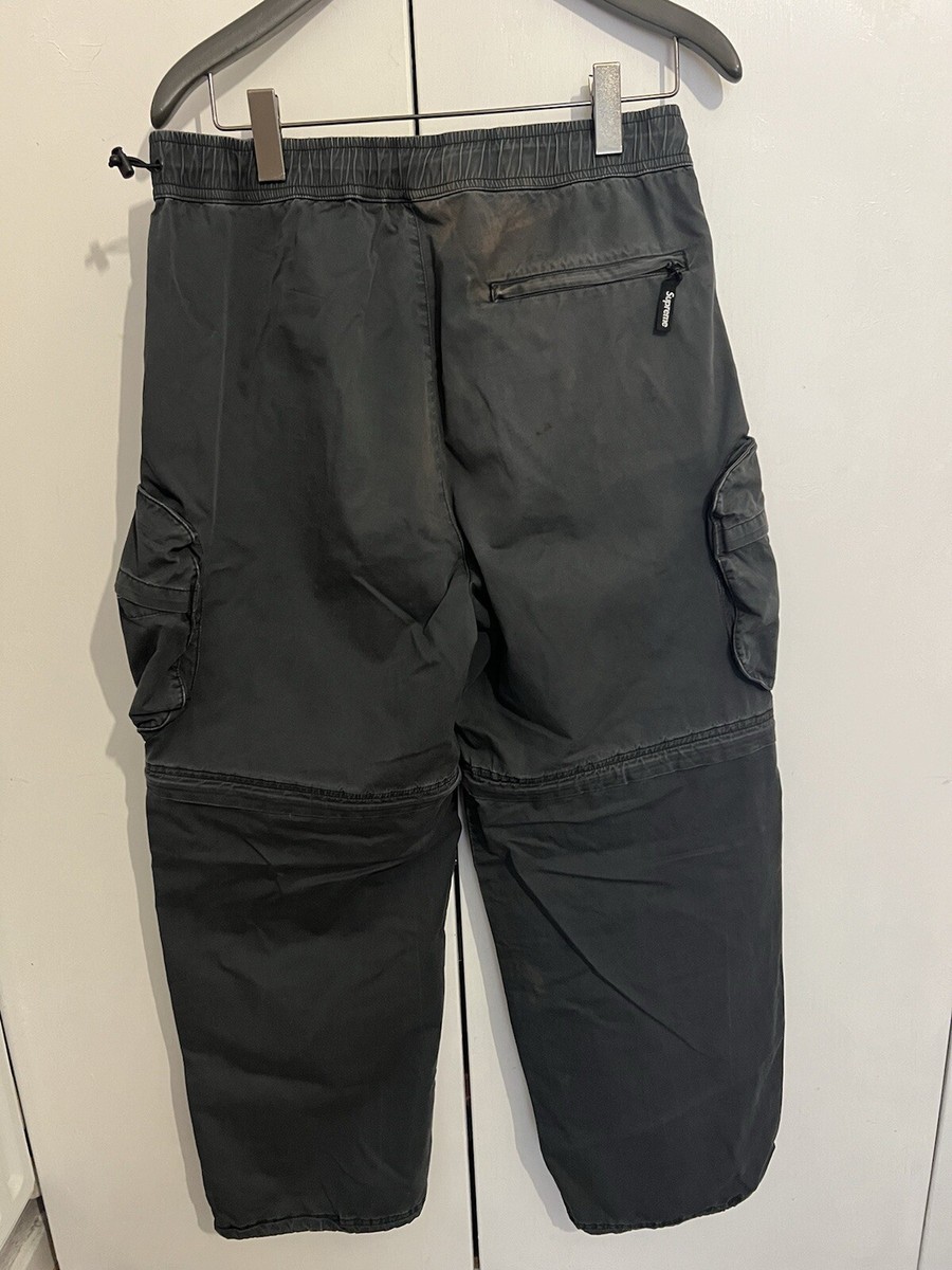 SUPREME Cargo ZIP-OFF Cinch Pants Convertible Grey Medium SS22