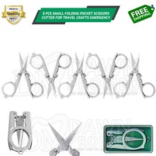 5 Pcs Small Folding Pocket Scissors Set Sharp Cutter Crafts sewing embroidery