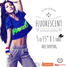 New Siser EASYWEED FLUORESCENT Heat Transfer Vinyl 5 of 15"X 1yd *Free Shipping*