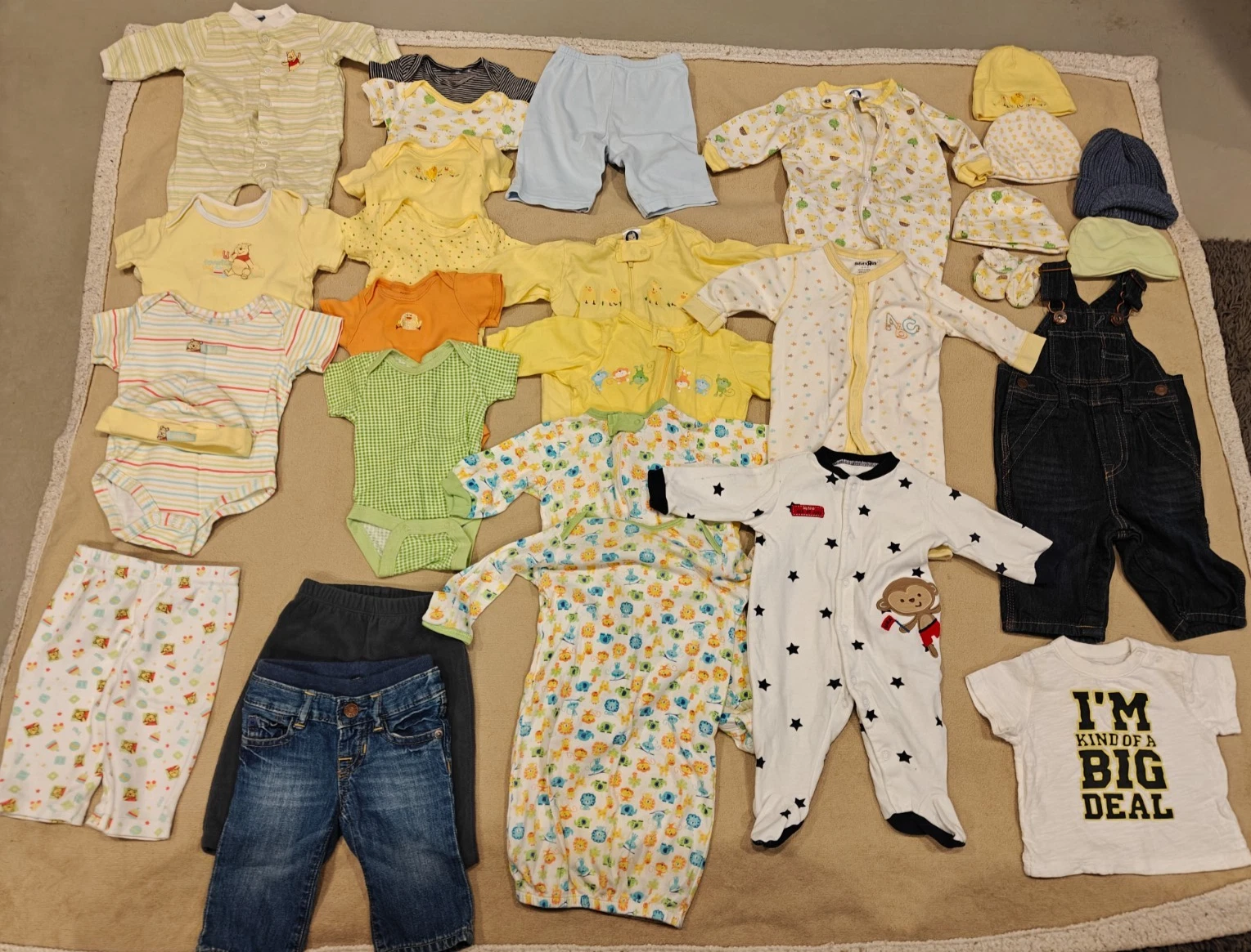 Lot Baby Boys Newborn Baby 0-3 Months Clothes Gap Pooh One Piece Pants Cute!