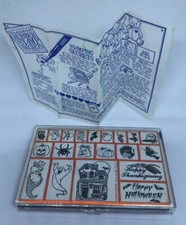 Vintage Inkadinkado Fall Stamp Set Haloween in Box 20 Pcs