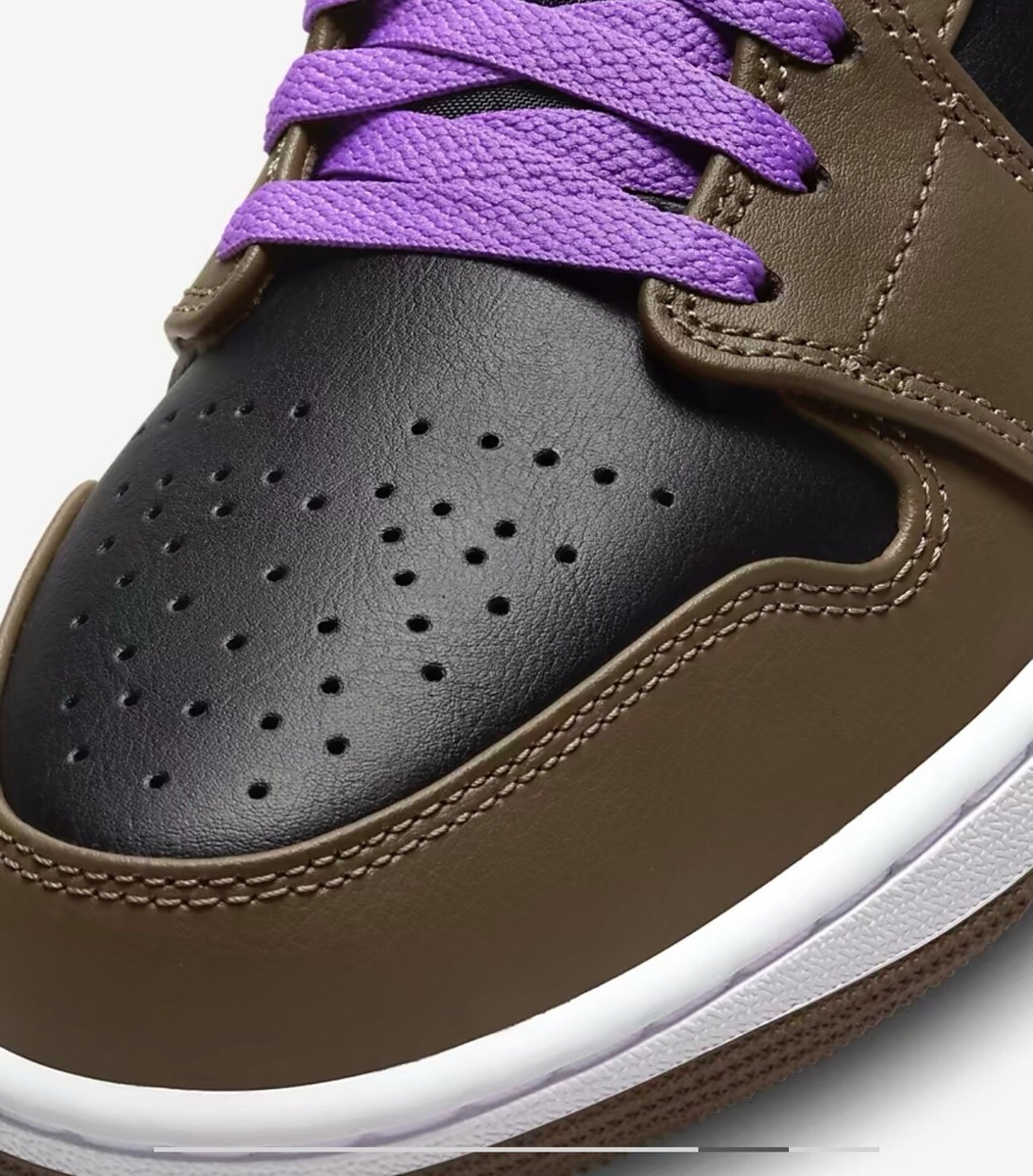NEW Air Jordan 1 Mid Palomino Palomino White Wild Berry Men