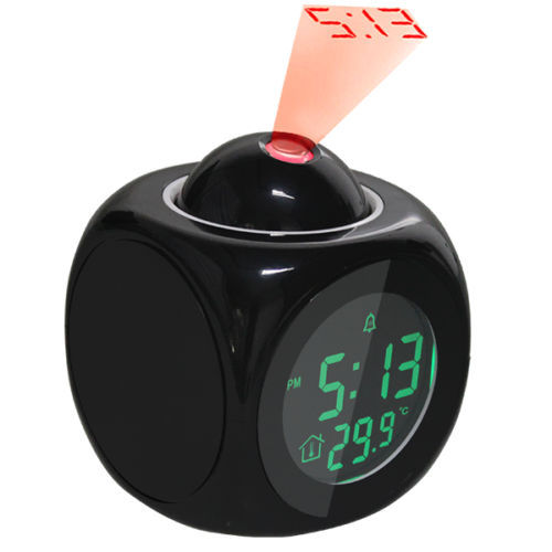 New Projection Alarm Clock Talking LCD Multi-function Time & Temperature Display - Afbeelding 1 van 3