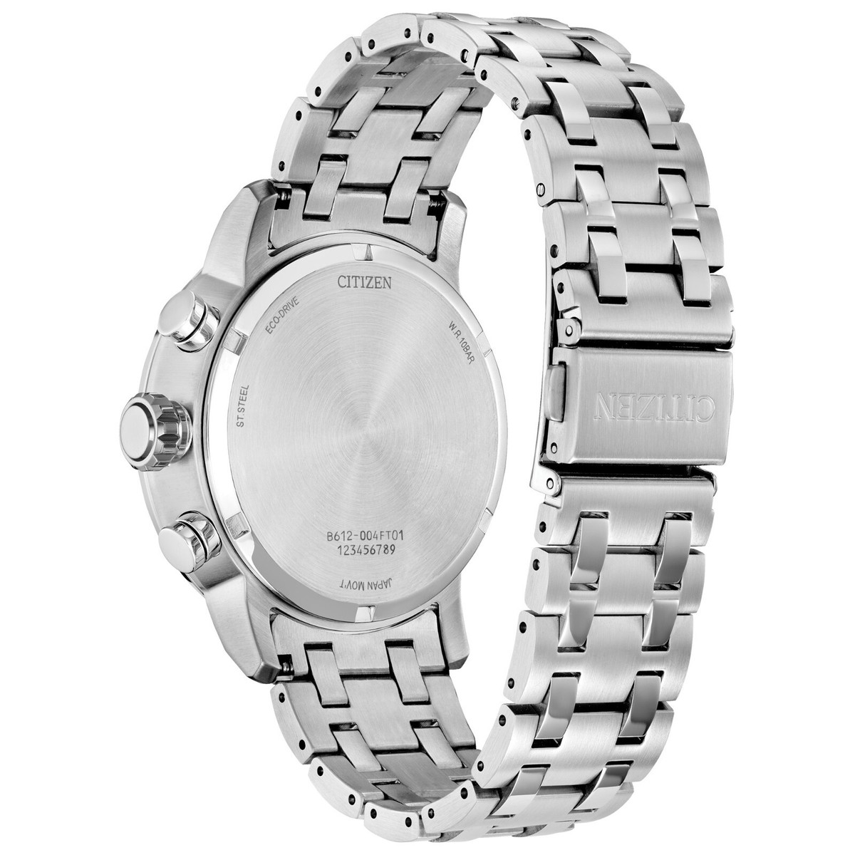 Citizen Men's Sport Casual Chronograph Eco-Drive Silver Watch 44