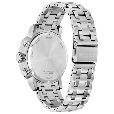 Citizen Men's Sport Casual Chronograph Eco-Drive Silver Watch 44