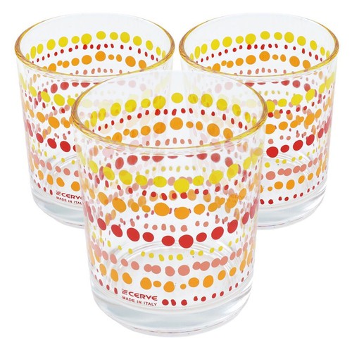 Set 6 bicchieri Cerve in vetro da 220 cc Bicchiere Colorati per Acqua Vino Bar - Foto 2 di 6