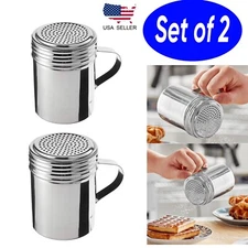 Stainless Steel Versatile Shaker Great Salt Pepper Sugar Shaker Set Of 2