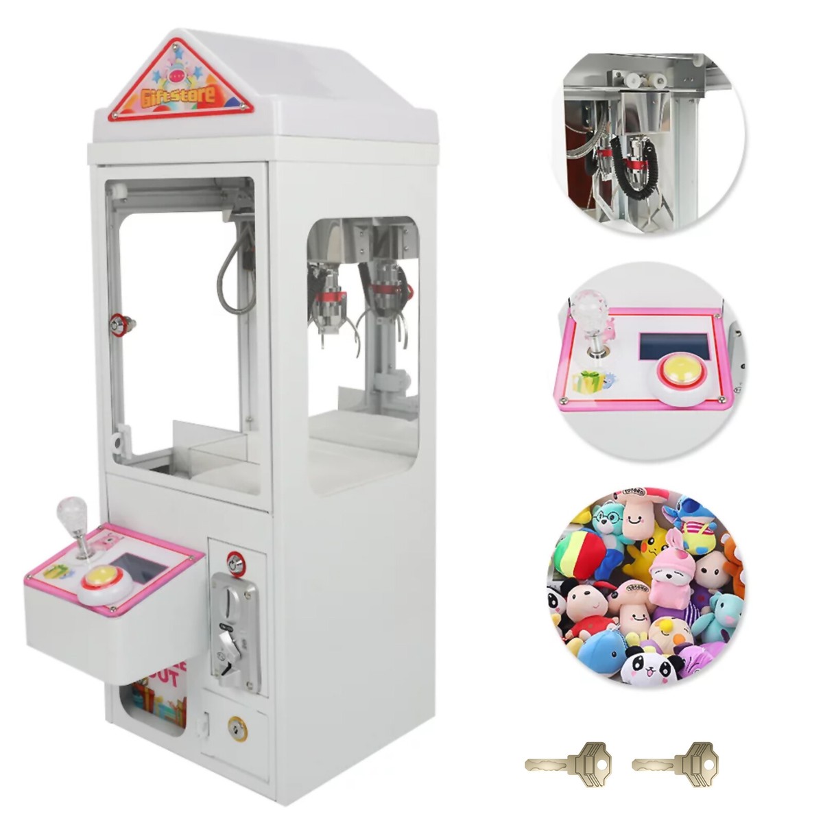 Upgrade Toy Claw Machine Carnival Crane Game Mini Arcade Grabber w